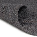 Vidaxl tapis fait  la main jute rond 180 cm gris fonc