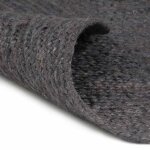 Vidaxl tapis fait � la main jute rond 240 cm gris fonc�