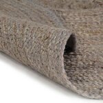Vidaxl tapis fait � la main jute rond 90 cm gris