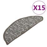 Vidaxl tapis de marches d'escalier 15 pcs anthracite 65x21x4 cm