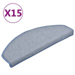 Vidaxl tapis d'escalier 15 pièces 65 x 24 x 4 cm gris clair et bleu demi - rond grand Vidaxl tapis d'escalier 15 pièces 65 x 24 x 4 cm gris clair et bleu demi - rond grand