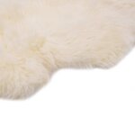 Vidaxl tapis en peau de mouton 60 x 90 cm blanc