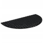 Vidaxl tapis de porte demi - rond 45x75 cm caoutchouc