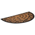Vidaxl tapis de porte demi - rond 45x75 cm caoutchouc et fibre de coco Vidaxl tapis de porte demi - rond 45x75 cm caoutchouc et fibre de coco