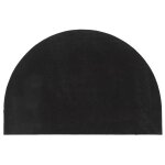 Vidaxl tapis de porte gris fonc� demi - rond 60x90 cm