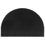 Vidaxl tapis de porte naturel demi - rond 40x60cm fibre de coco touffet�