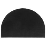 Vidaxl tapis de porte naturel demi - rond 40x60cm fibre de coco touffet�