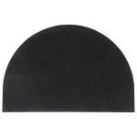 Vidaxl tapis de porte naturel demi - rond 60x90cm fibre de coco touffet�