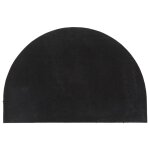 Vidaxl tapis de porte noir demi - rond 60x90 cm fibre de coco touffet�