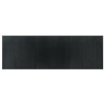 Vidaxl tapis rectangulaire gris 100x300 cm bambou