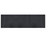 Vidaxl tapis rectangulaire gris 60x200 cm bambou