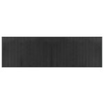 Vidaxl tapis rectangulaire gris 60x200 cm bambou