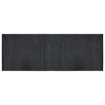 Vidaxl tapis rectangulaire gris 70x200 cm bambou