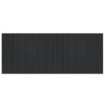 Vidaxl tapis rectangulaire gris 80x200 cm bambou