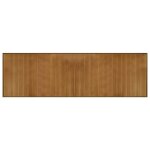 Vidaxl tapis rectangulaire marron 60x200 cm bambou