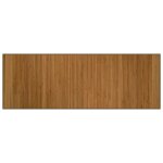 Vidaxl tapis rectangulaire marron 70x200 cm bambou