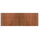 Vidaxl tapis rectangulaire marron 70x200 cm bambou