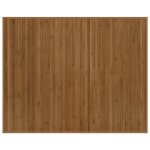 Vidaxl tapis rectangulaire marron 80x100 cm bambou