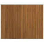 Vidaxl tapis rectangulaire marron 80x100 cm bambou