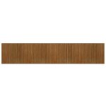 Vidaxl tapis rectangulaire marron 80x400 cm bambou