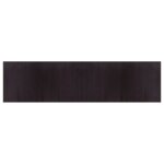 Vidaxl tapis rectangulaire marron fonc 100x400 cm bambou