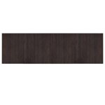 Vidaxl tapis rectangulaire marron fonc� 60x200 cm bambou