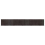 Vidaxl tapis rectangulaire marron fonc 70x500 cm bambou