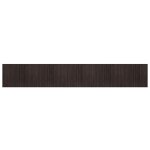 Vidaxl tapis rectangulaire marron fonc 80x500 cm bambou
