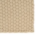 Vidaxl tapis rectangulaire naturel 160x230 cm coton