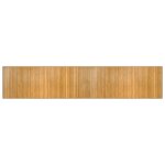 Vidaxl tapis rectangulaire naturel 80x400 cm bambou