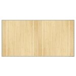 Vidaxl tapis rectangulaire naturel clair 100x200 cm bambou