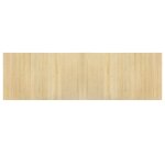 Vidaxl tapis rectangulaire naturel clair 60x200 cm bambou