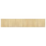 Vidaxl tapis rectangulaire naturel clair 60x300 cm bambou
