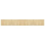 Vidaxl tapis rectangulaire naturel clair 60x400 cm bambou