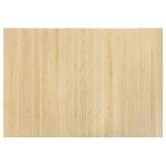 Vidaxl tapis rectangulaire naturel clair 70x100 cm bambou