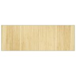 Vidaxl tapis rectangulaire naturel clair 70x200 cm bambou