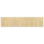 Vidaxl tapis rectangulaire naturel clair 70x300 cm bambou