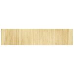 Vidaxl tapis rectangulaire naturel clair 70x300 cm bambou