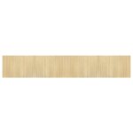 Vidaxl tapis rectangulaire naturel clair 70x400 cm bambou