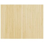 Vidaxl tapis rectangulaire naturel clair 80x100 cm bambou