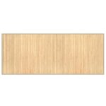 Vidaxl tapis rectangulaire naturel clair 80x200 cm bambou