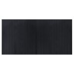 Vidaxl tapis rectangulaire noir 100x200 cm bambou