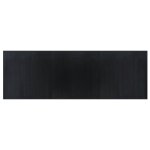 Vidaxl tapis rectangulaire noir 100x300 cm bambou