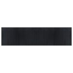 Vidaxl tapis rectangulaire noir 100x400 cm bambou