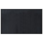 Vidaxl tapis rectangulaire noir 60x100 cm bambou