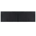 Vidaxl tapis rectangulaire noir 60x200 cm bambou