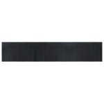 Vidaxl tapis rectangulaire noir 60x300 cm bambou
