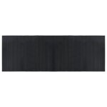 Vidaxl tapis rectangulaire noir 70x200 cm bambou