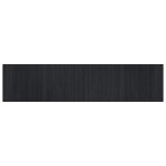 Vidaxl tapis rectangulaire noir 70x300 cm bambou