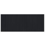 Vidaxl tapis rectangulaire noir 80x200 cm bambou